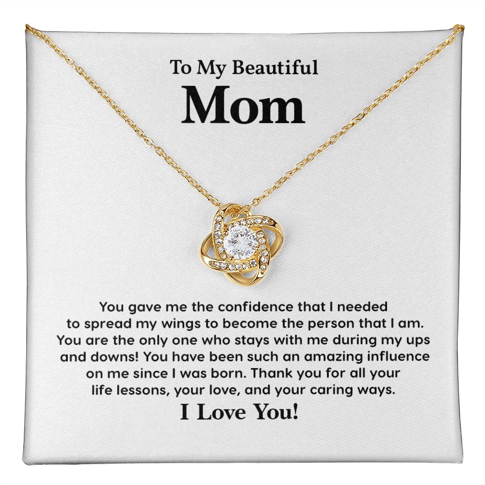 To My Beautiful Mom Thank You For All Your Life Lessons, Your love, And Your Caring Ways