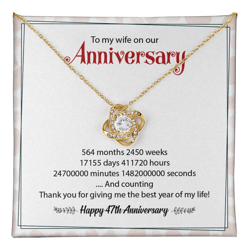 To My Wife On Our Happy 47th Anniversary Thank You For Give Me The Best Year Of My Life