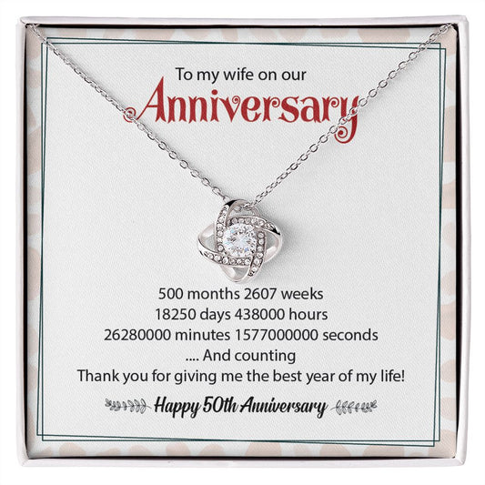 To My Wife On Our Happy 50th Anniversary Thank You For Give Me The Best Year Of My Life