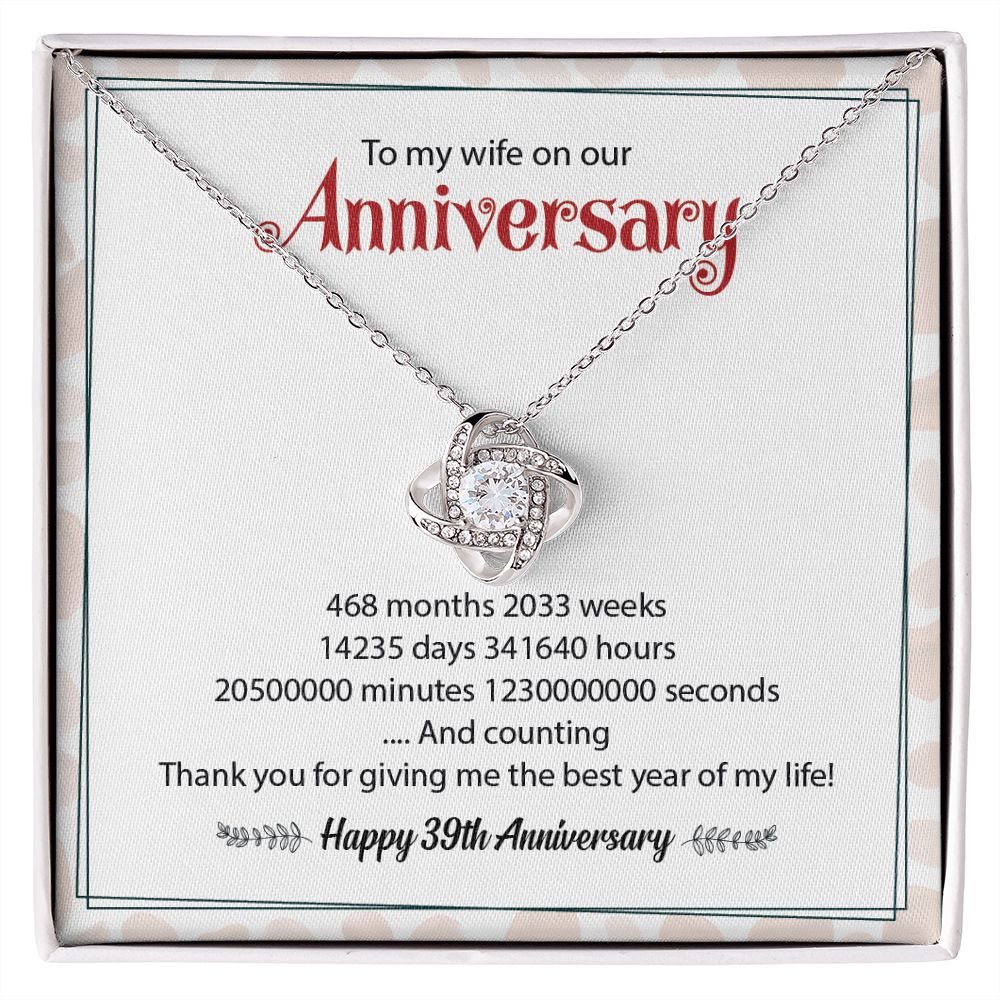 To My Wife On Our Happy 39th Anniversary Thank You For Give Me The Best Year Of My Life