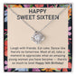 Sweet 16 Necklace Gift with Fun Birthday Message