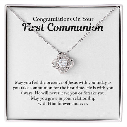 Congratulations on Your First Communion. May You Feel the Presence of Jesus with You Today as You Take Communion for the First Time