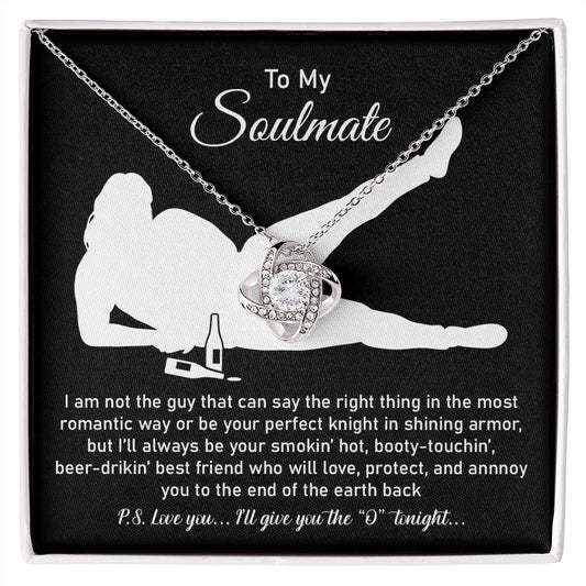 To My Soulmate From Husband Or Boyfriend - Gifts Your Wife or Girlfriend Love Knot Necklace