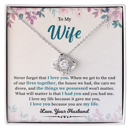 To My Wife Never Forget I Love You Because You are  My Life