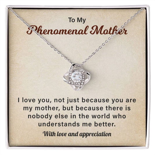 To My Phenomenal mother I love Yu, Not Just because You Are My Mother.