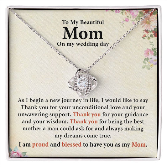 To My Beautiful Mom On My Wedding Day I Am Proud And Blessed To Have You As My Mom