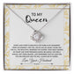 Queen Necklace Gift from Husband with Love Message