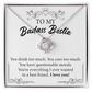Badass Bestie Necklace Gift with Funny Message Card