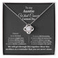 Auntie Cancer Support Necklace with Gift Note