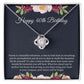 40th Birthday Necklace with Floral Gift Insert
