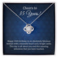 35th Birthday Necklace Gift for Her with Milestone Card