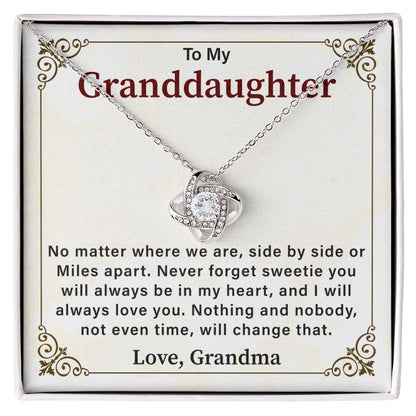 To My Granddaughter Never Forget Sweetie You Will Always Be My heart