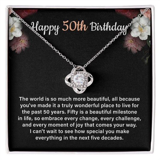 Happy 50th Birthday, Fifty Is An Beautiful Milestone In life , So Embrace Every Change , Every Challenge Of Joy That Comes Your Way
