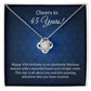 45th Birthday Necklace Gift for Her with Elegant Message