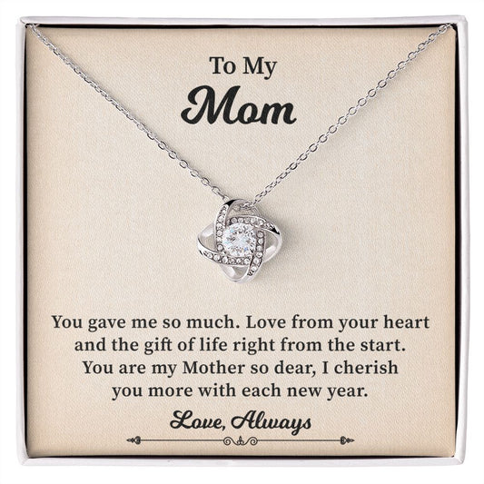 To My Mom I Cherish You More With Each New Year Love. Always