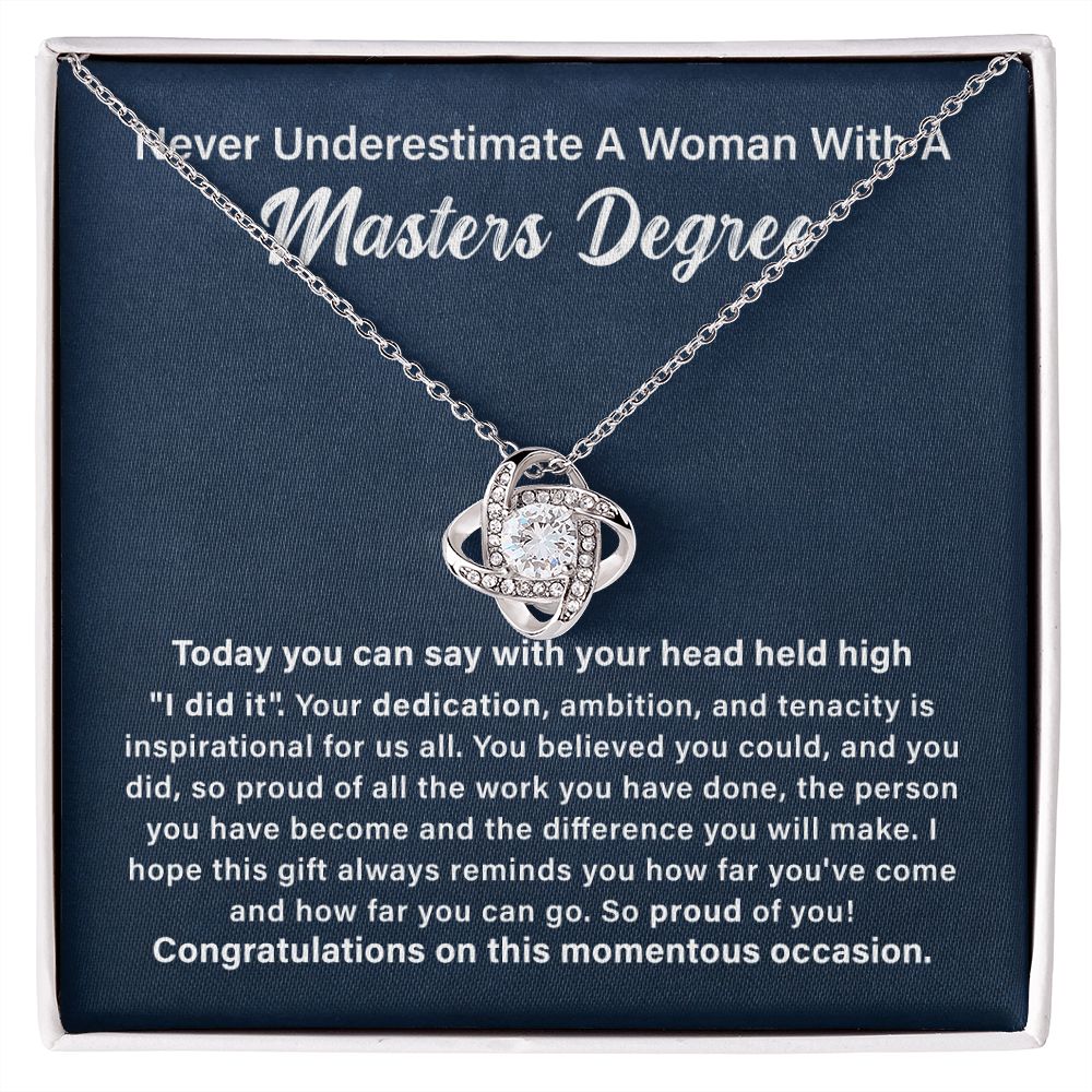 Never Underestimate a Woman with a Master's Degree.