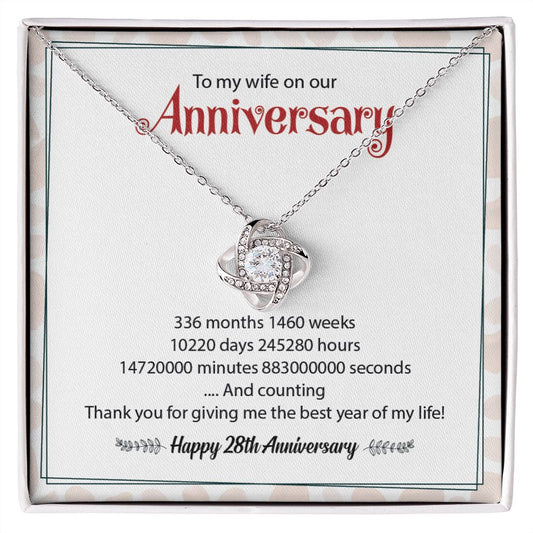 To My Wife On Our Happy 28th Anniversary Thank You For Give Me The Best Year Of My Life
