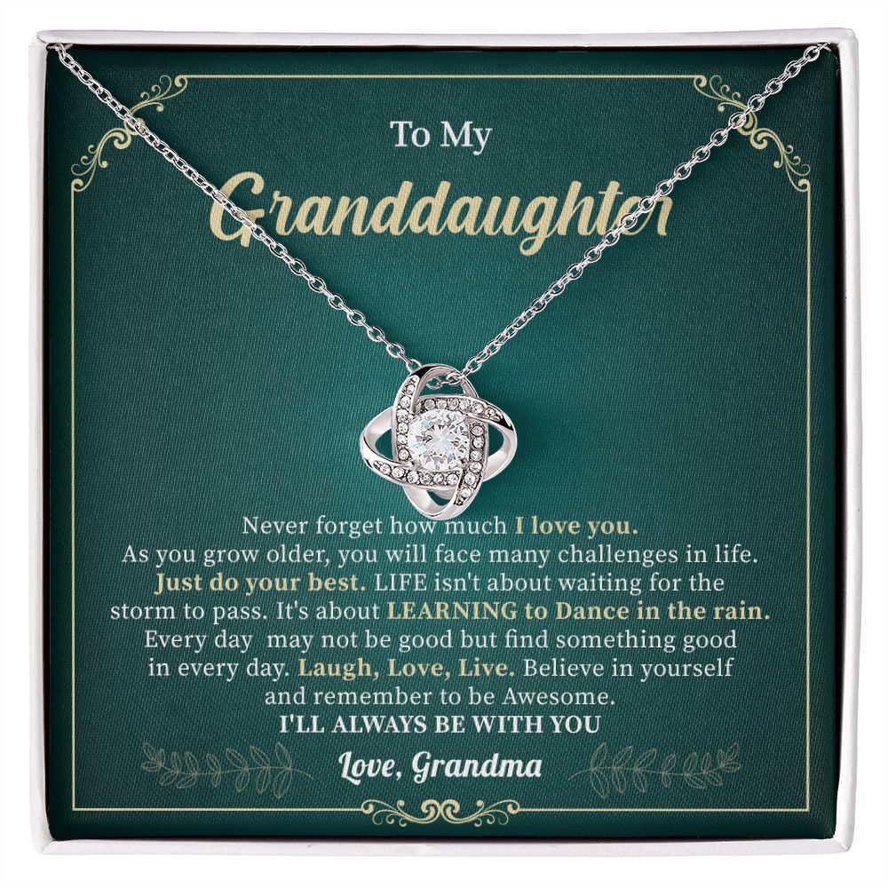 To My Granddaughter Never Forget How Much I Love You - Love From Grandma, Granddaughter Gifts For Her Birthday Valentine's Day With Message Card