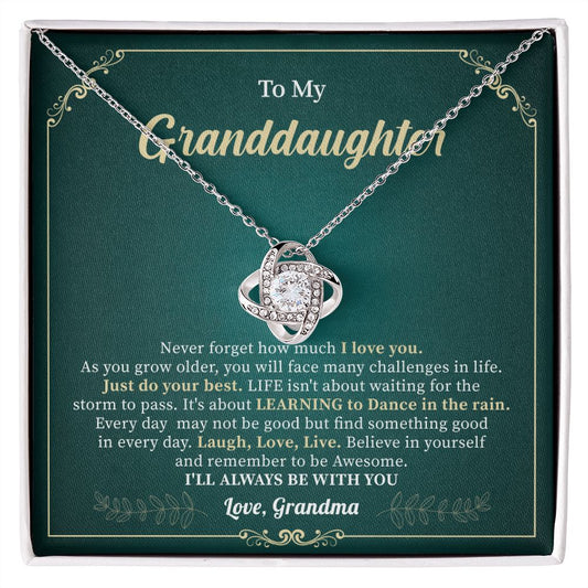 To My Granddaughter Never Forget How Much I Love You - Love From Grandma, Granddaughter Gifts For Her Birthday Valentine's Day With Message Card