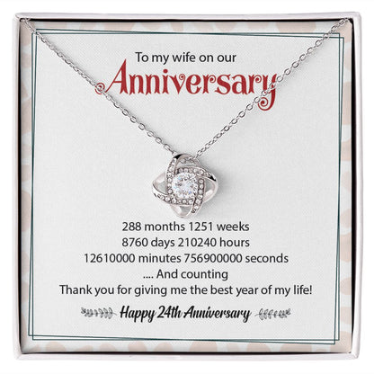 To My Wife On Our Happy 24th Anniversary Thank You For Give Me The Best Year Of My Life