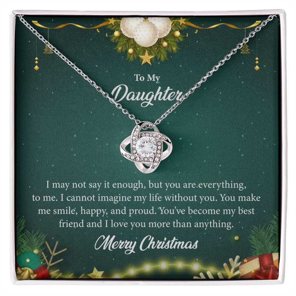 To My Daughter Merry Christmas Mom dad and daughter necklace Christmas Stocking Gifts