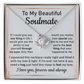 Heartfelt Necklace Gift For Soulmate With Message Card