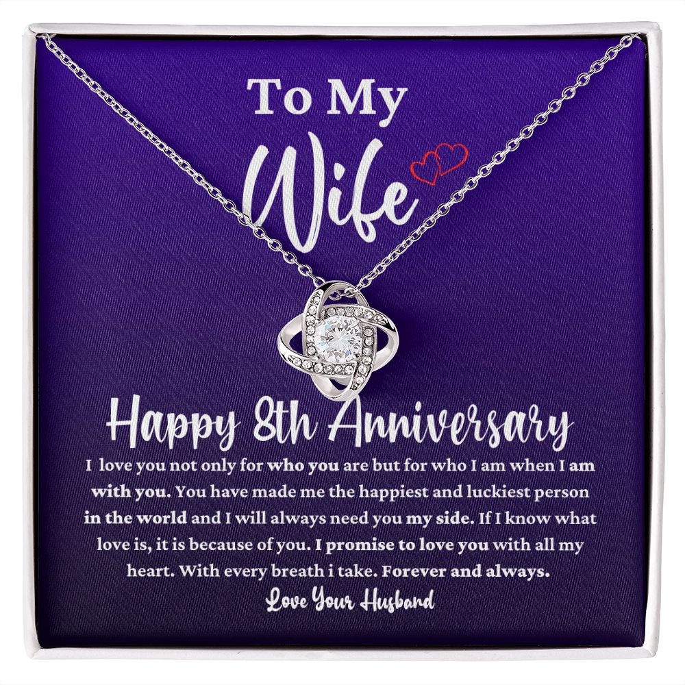 8th Anniversary Necklace for Wife from Husband
