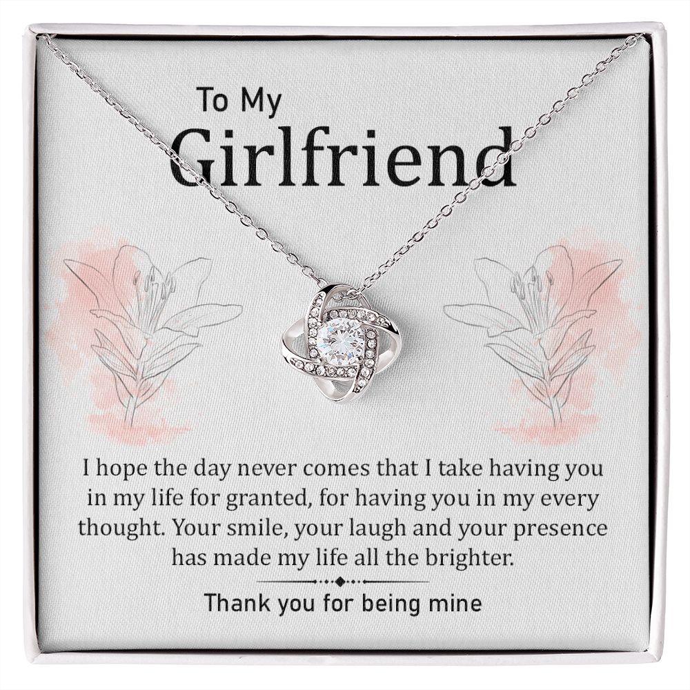 Girlfriend Necklace Gift with Romantic Message Card