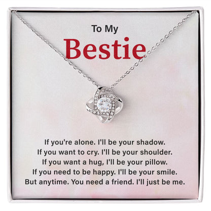 To My Bestie If you're Alone, I will Be Your Shadow Gifts For Best Friend Birthday Anniversary Valentine's Day