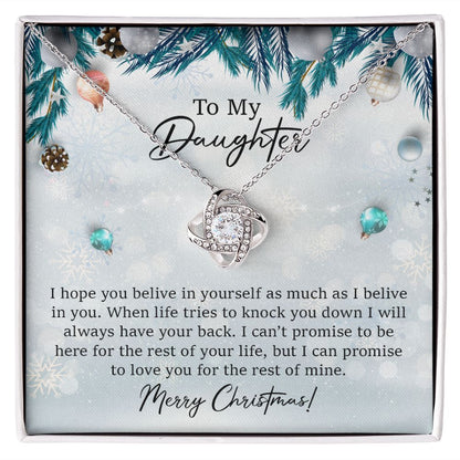 Merry Christmas To My Daughter i Hope You Believe In Your Self Mother Daughter Necklace For Christmas Gift Ideas