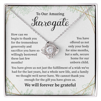 To Our Amazing Surrogate  Necklace We Will Forever Be Grateful