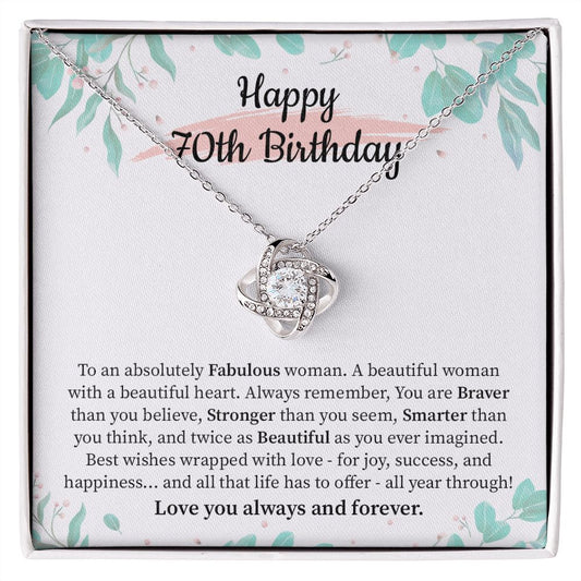 Happy 70th Birthday Necklace For Women