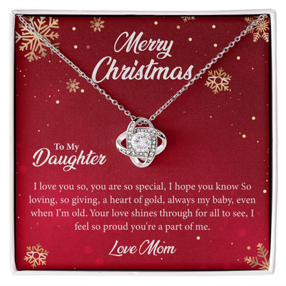 Merry Christmas To My Daugther I Love You | You Are So Special Mother Daughter Necklace  Gift From Mom