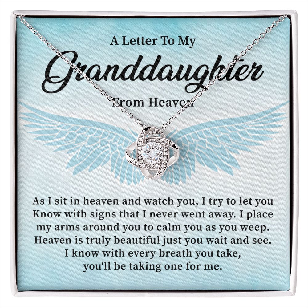 A Little To My Granddaughter From Heaven You'll Be Talking One For Me