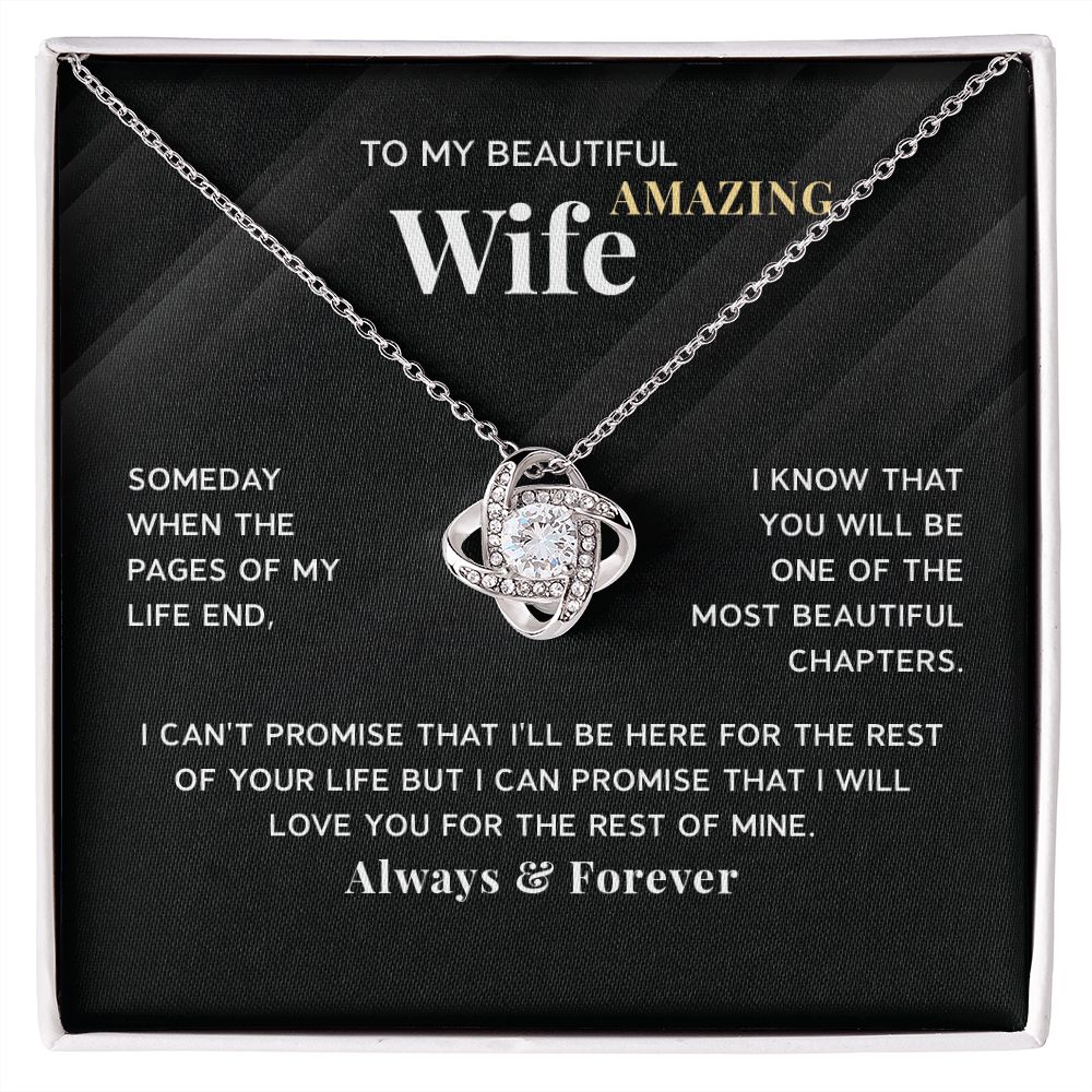 To my  amazing wife - someday when the pages of my life end