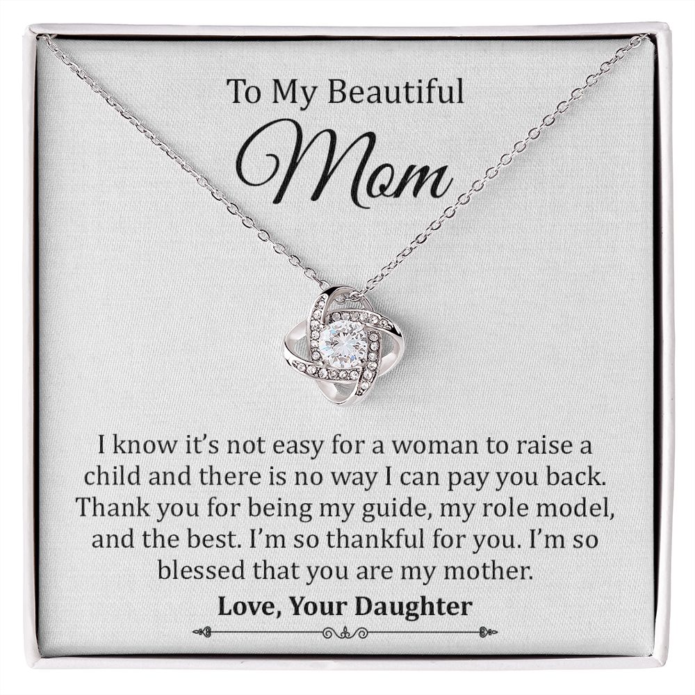 To My Beautiful Mom I'm So Blessed That You Are My Mother, Love, Your Daughter