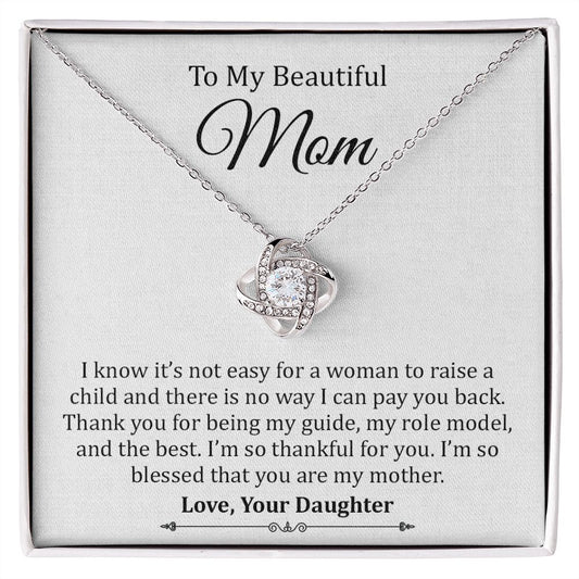 To My Beautiful Mom I'm So Blessed That You Are My Mother, Love, Your Daughter