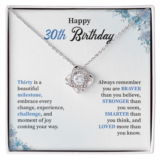 Happy 30th birthday necklace