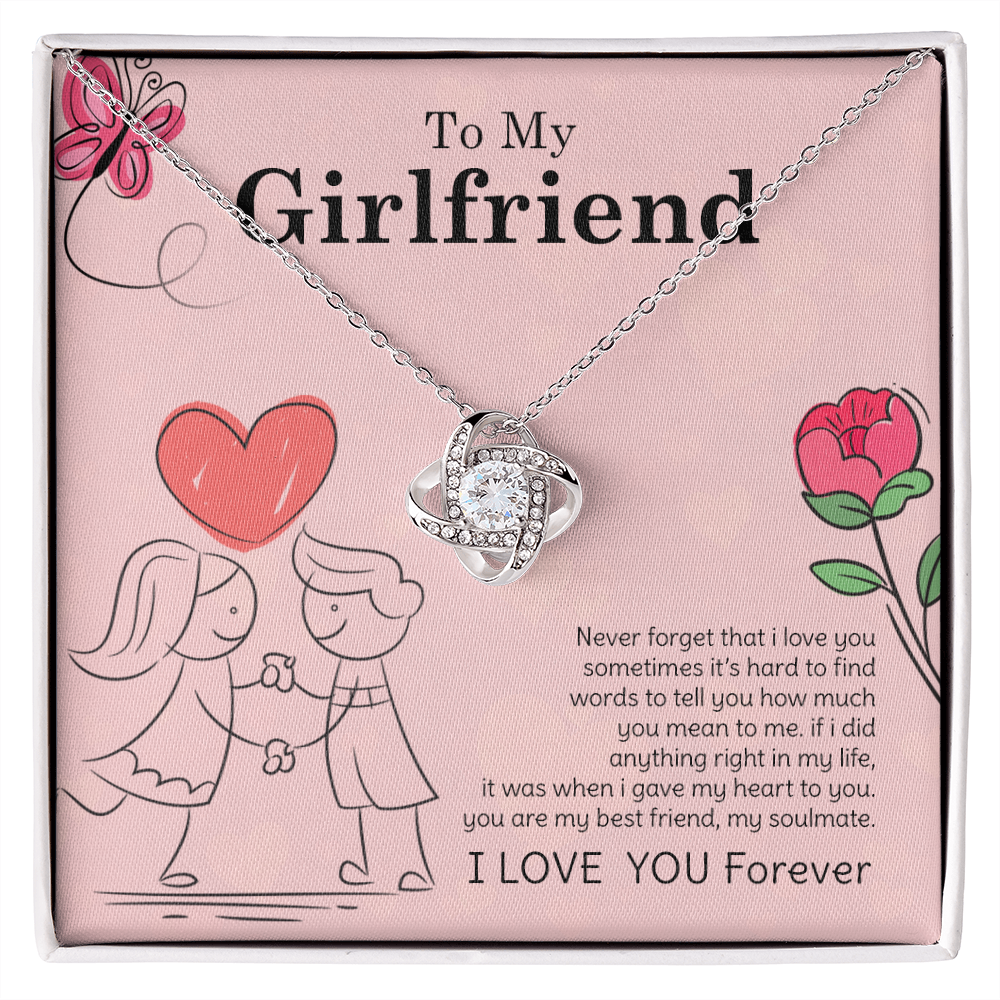 To My Girlfriend Necklace Gift – Cute Love Message