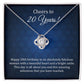 20th Birthday Necklace Gift for Her with Milestone Quote