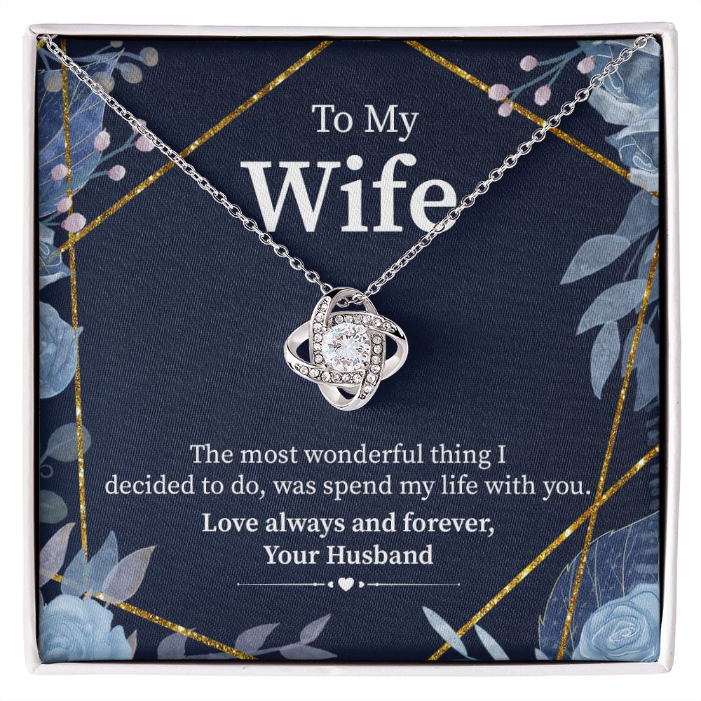 Necklace Gift To My Wife: Love Always Forever From Husband - Jewelayer