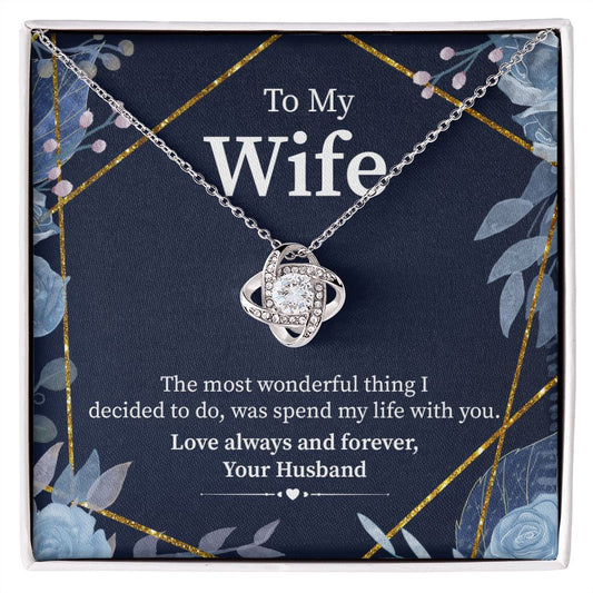 Necklace Gift To My Wife: Love Always Forever From Husband - Jewelayer