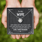Wife Necklace Gift from Husband with Heartfelt Queen Message Card