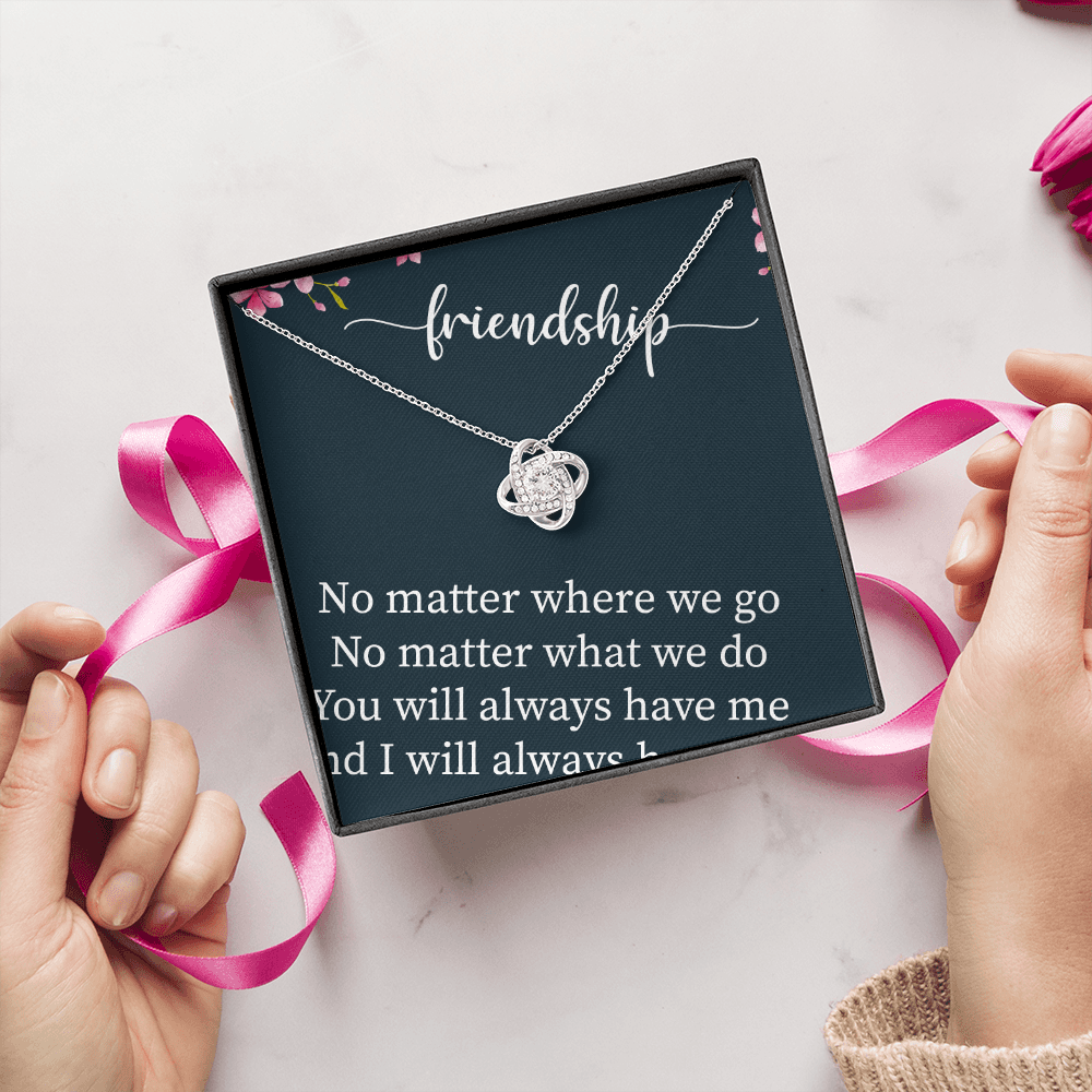 Best Friend Necklace Gift with Heartfelt Message