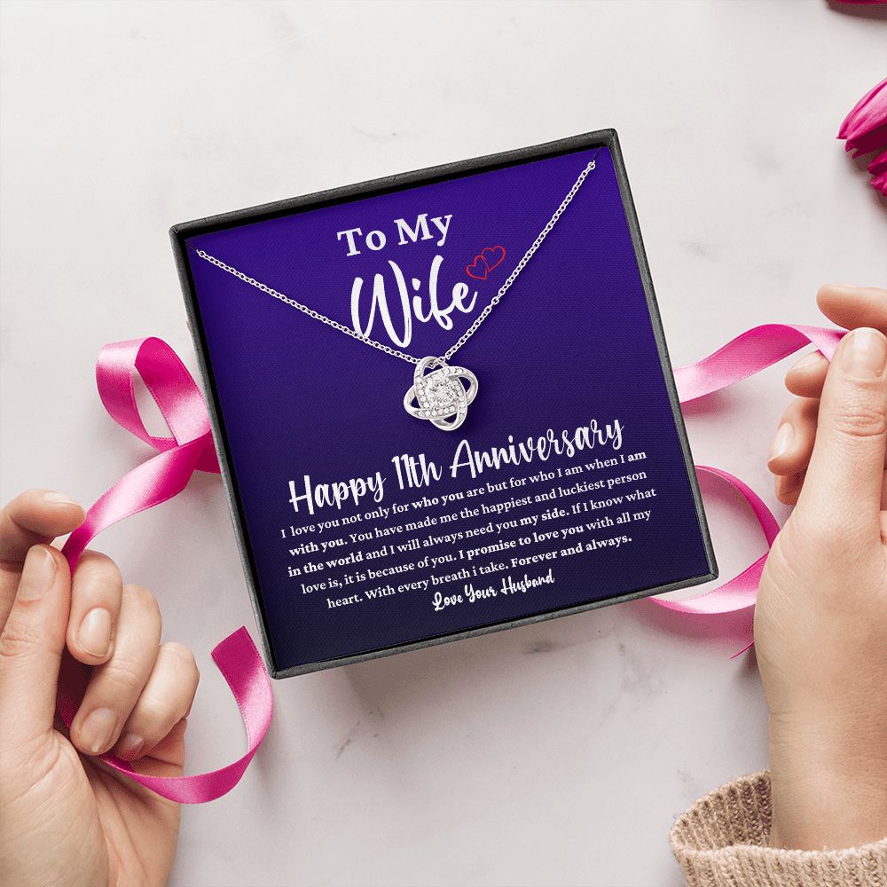 11th Anniversary Necklace Gift for Wife From Husband