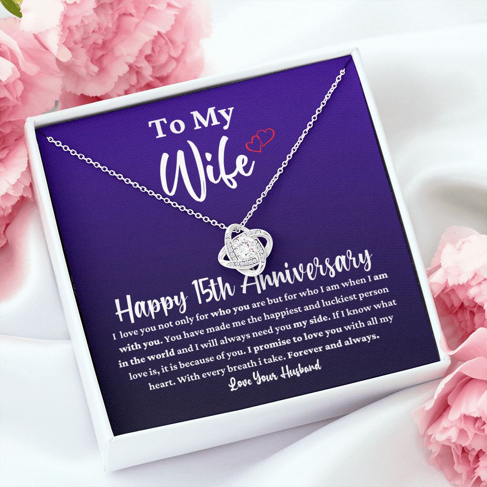 15th Anniversary Necklace Gift for Wife From Husband