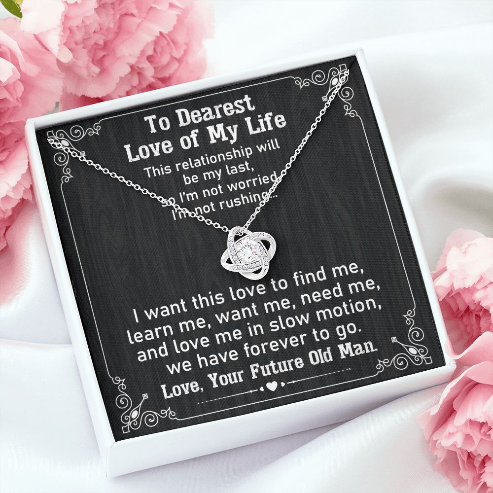 To My Love of My Life Necklace Gift With Message Card