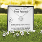 Best Friend Necklace Gift with Thank You Note
