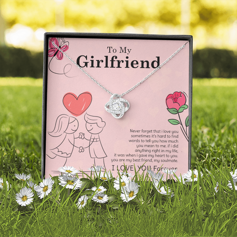To My Girlfriend Necklace Gift – Cute Love Message