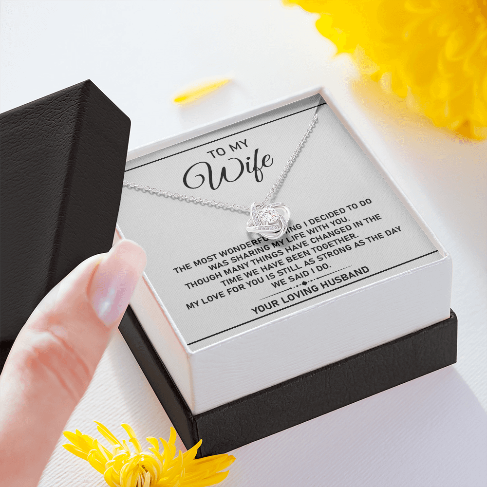 Wife Necklace Gift from Husband with Love Message Card